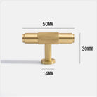 Brass Cabinet Knobs and Knurled T-Bar Handles – Modern Drawer and Furniture Hardware 9015-1-050 Knob