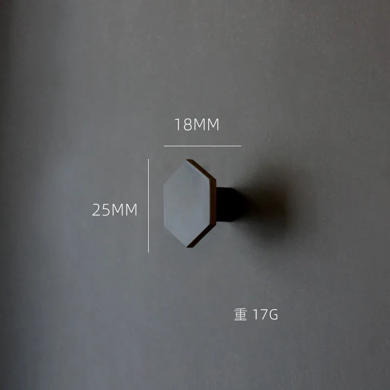 1 Piece - Mini Hexagon Gold Drawer Knob – Luxury Zinc Alloy Single Hole Handle for Cabinets and Doors Back-25mm knob