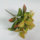 Dlight Decor 33cm Tropical Plant with Codiaeum and Scindapsus Leaves 33cm 32 Leaves