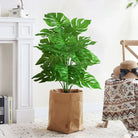 Dlight Decor 53cm Monstera Palm Plant with Turtle Leaves for Home and Party Decor