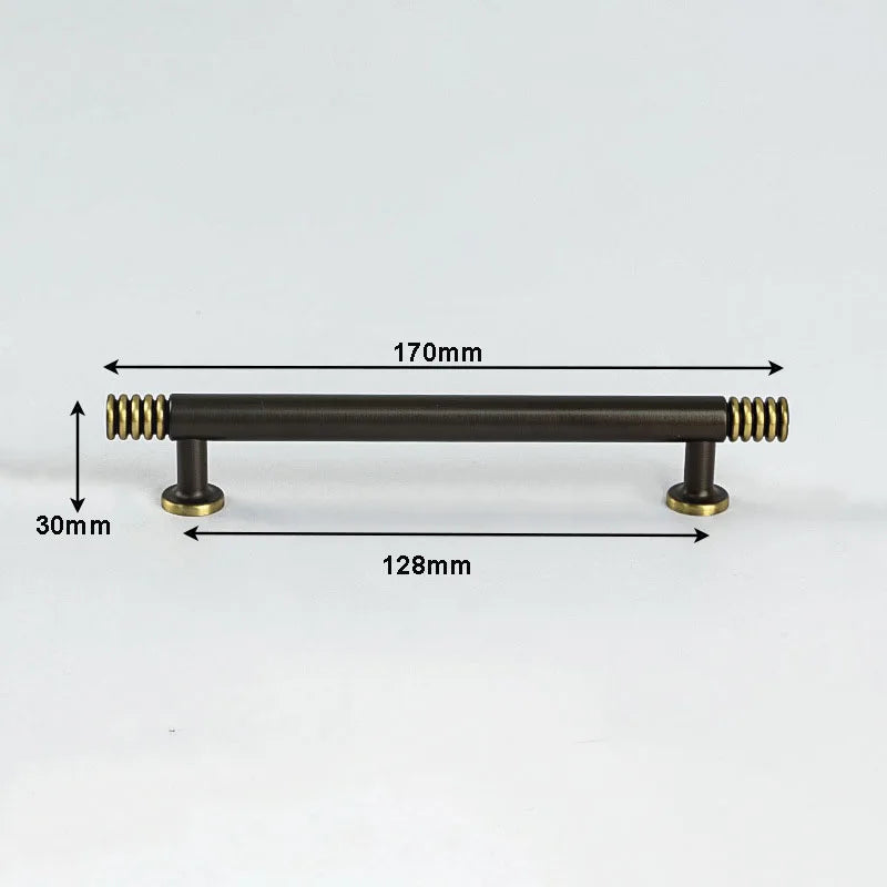 Brass Kitchen Cabinet Handles – Gold Textured Drawer Knobs and Door Bar Handles 170mm Handles