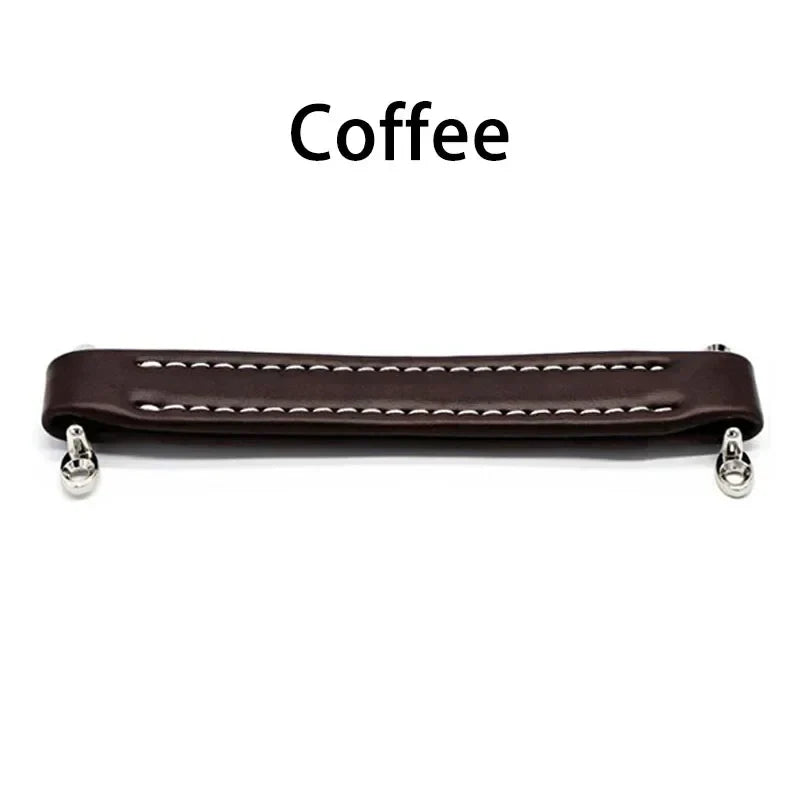 Vintage Leather Furniture Handle – Soft Suitcase-Style Drawer Pulls for Cabinets and Chests Coffee Handles