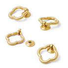 2pcs Brass Dropping Handles – Modern Cabinet and Wardrobe Drawer Pulls 57x50mm knob