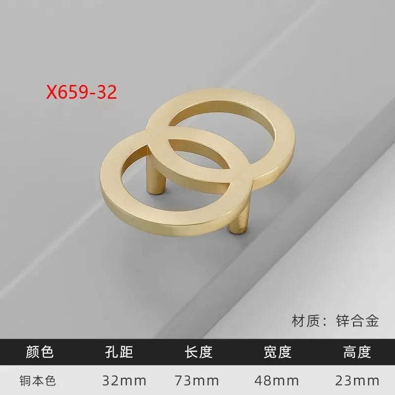 Modern Gold Kitchen Cupboard Drawer Handles – Chinese Style Decorative Knobs X659-32 Handles