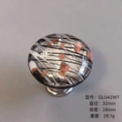 Colorful Floral Glass Cabinet Knobs – Drawer Knobs for Dresser Shoe Cabinet and Kitchen Furniture GL042WT Knobs