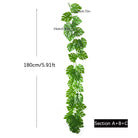 Dlight Decor 180cm Hanging Monstera Vine with Turtle Leaves