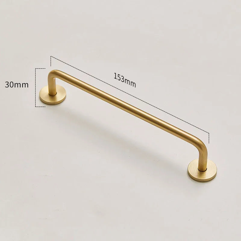 Modern Brass Furniture Bar Handles – Stylish Cabinet Pulls and Towel Bars (7mm Solid Brass) 2007-B153 Handles