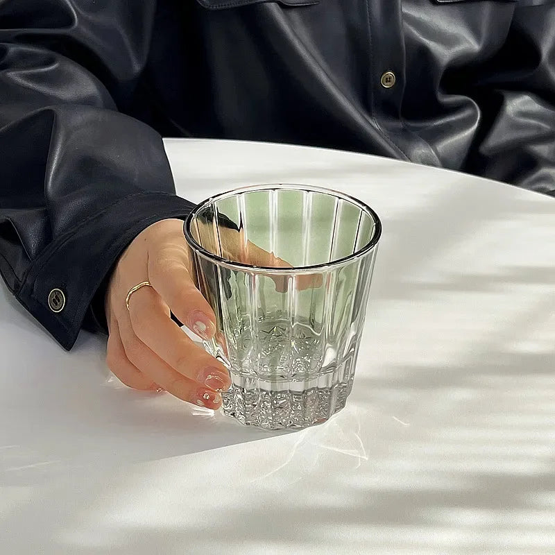 Dlight Decor 200ml Star Diamond Cut Crystal Whisky Glass light green / 200ml