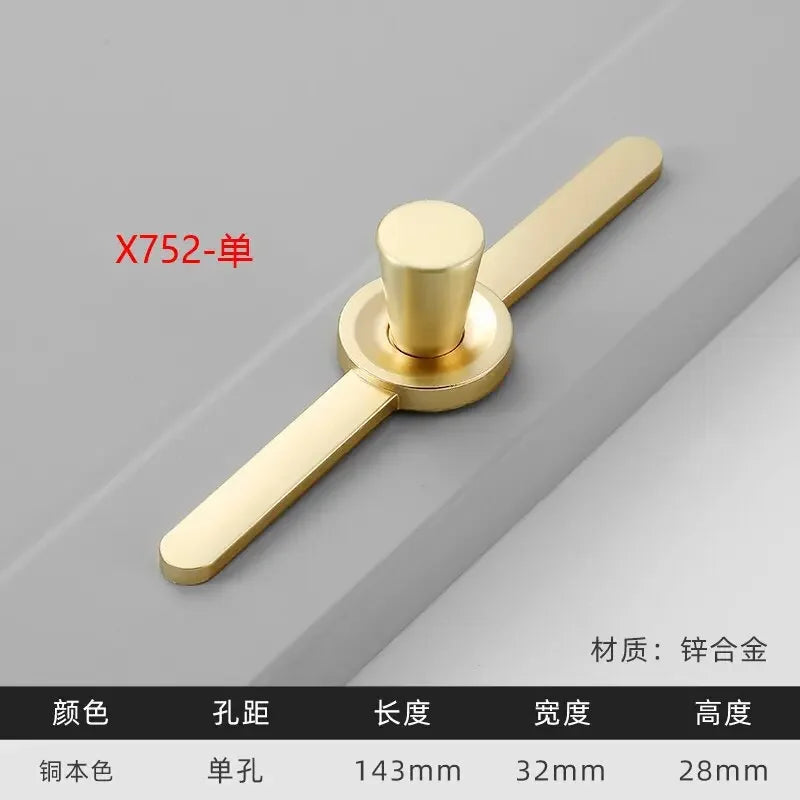 Modern Gold Kitchen Cupboard Drawer Handles – Chinese Style Decorative Knobs X752- Handles