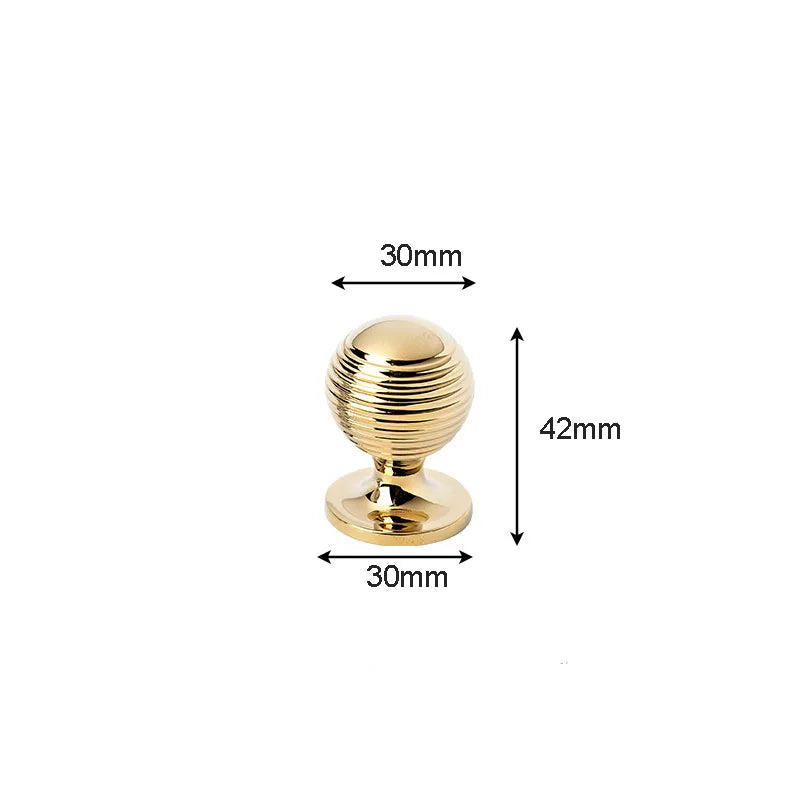 Polished Brass Cabinet Handles – PVD Gold and Chrome Wardrobe Knobs and Drawer Pulls PVD 30MM Handles