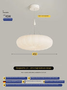 Cream pendant ceiling light with ribbed dome shade and white top mount