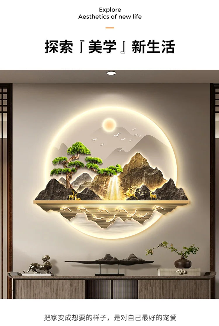 Dlight Decor Wealth Landscape Wall Lamp Mural Wall Art