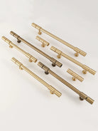 Gold and Bronze Brass Wardrobe Handles – Vintage Cabinet Drawer Pulls and Bar Handles Handles