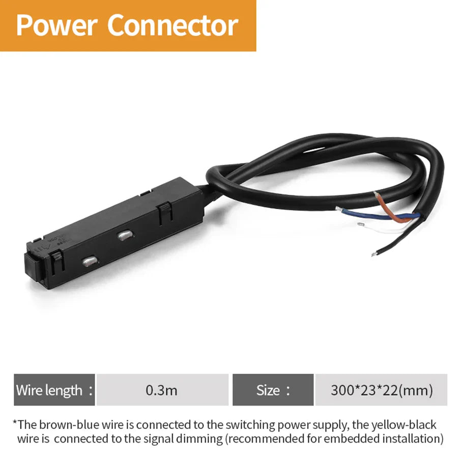 Tarck Only - 2m Magnetic Rail Linear Track Lighting Accessories - Ceiling Magnet Track Kits Power Connector / CHINA