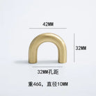 Solid Brass Cabinet Handles - Modern Golden Drawer Pulls for Dresser Wardrobe and Kitchen Cupboards Golden 32mm