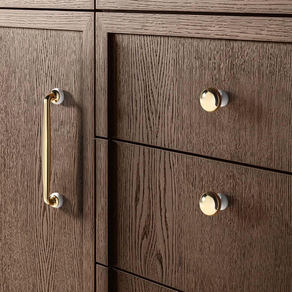 Modern Double-Color Cabinet Handles - Zinc Alloy Drawer Pulls for Cupboards and Furniture Handles