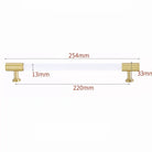 Transparent Acrylic Furniture Handles – Brass Cabinet Pulls and Wardrobe Knobs bubble 254mm Handles