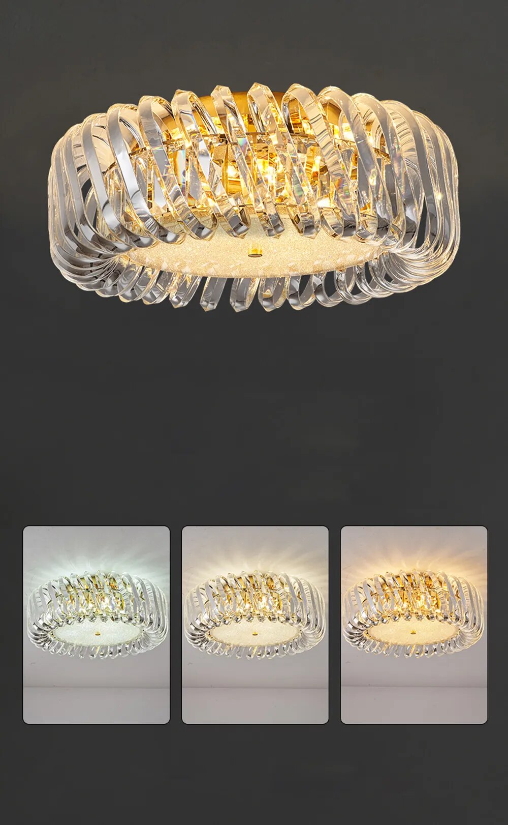 Olivia’s Art Deco Crystal Glass Led Chandelier Chandelier