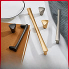 Brushed Zinc Alloy Door Handle – Simple Single Hole Design Handles