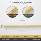 Minimalist Ultra-Long Aluminum Alloy Cabinet Handle – Modern Black and Gold Wardrobe Drawer Pull (800-1200mm) Brushed