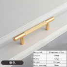 Long Knurled Aluminum Alloy Cabinet Handles – Kitchen Drawer Pulls and T-Bar Wardrobe Furniture Hardware Knurled 96mm