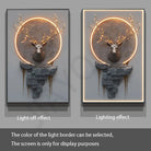 Dlight Decor Reindeer Wall Glow for Luxe Entry Spaces D / 120X60CM / Dimmable cool light|Gold border Wall Art