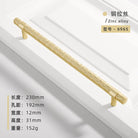 Creative T-Bar Cabinet Handles - Modern Zinc Alloy Pulls for Kitchen and Furniture Gold brushed 192mm Handles