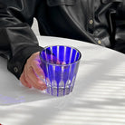 Dlight Decor 200ml Star Diamond Cut Crystal Whisky Glass dark blue / 200ml