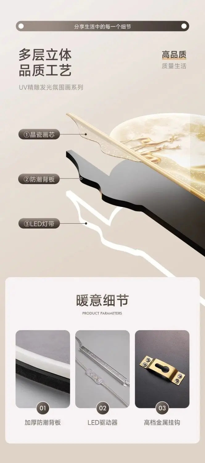 Dlight Decor Mountain LED Wall Art Light Panel Wall Art