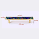 Brass and Acrylic Cabinet Handles – Colorful European Wardrobe Pulls for Furniture (96/128mm Hole Distance) 130mm C