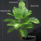 Dlight Decor 88cm Tropical Palm Monstera Plant with 18 Forks for Floor and Event Decor