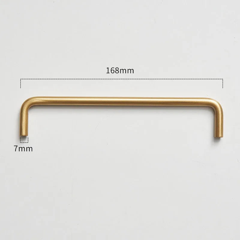 Modern Brass Furniture Bar Handles – Stylish Cabinet Pulls and Towel Bars (7mm Solid Brass) 2007-A168 Handles