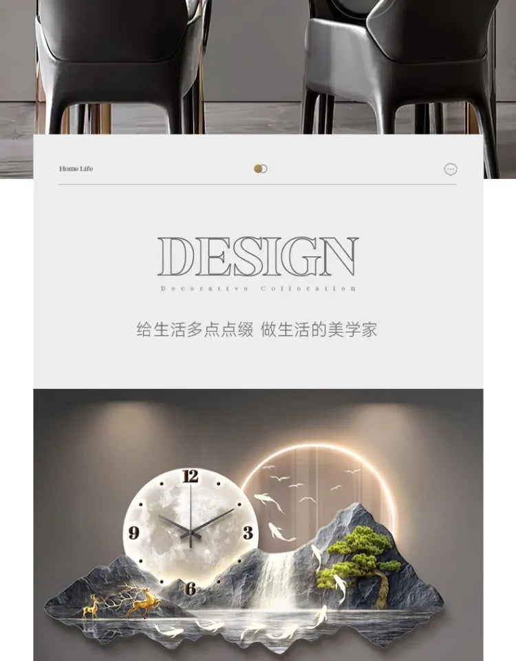 Dlight Decor Nordic Clock Wall Art for Modern Homes Wall Art