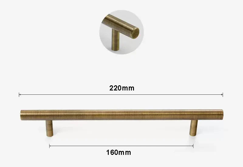 Antique Brass Handles – Old-Copper Wardrobe Knobs and Bronze Cabinet Pulls for Furniture 220mm Handles