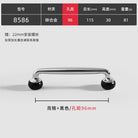 Modern Double-Color Cabinet Handles - Zinc Alloy Drawer Pulls for Cupboards and Furniture Silver black 96mm Handles