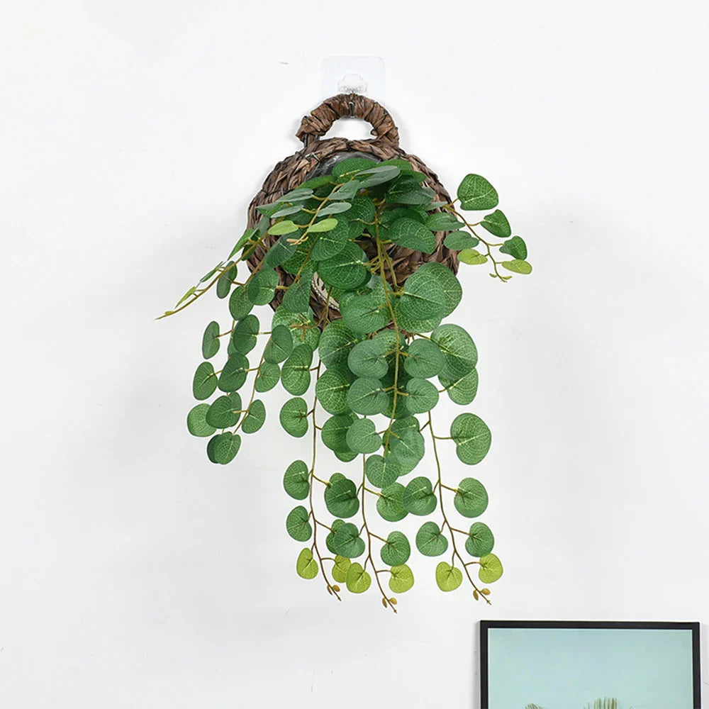 Dlight Decor 64cm Hanging Eucalyptus Vine with Apple Leaves