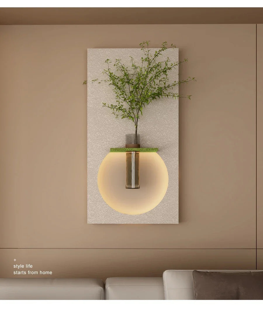 Dlight Decor Sandstone Vase Wall Lamp for Hallways Wall Art