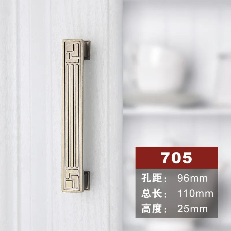 Antique Bronze Cabinet Knobs and Handles – Vintage Furniture Hardware 705 96mm Handles