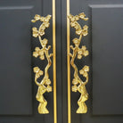 Solid Brass Plum Tree Branch Handles – New Chinese Style Cabinet and Wardrobe Pulls (120mm) Handles