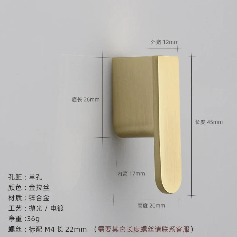 Luxury Zinc Alloy Cabinet Handles - Modern Drawer Pulls for Wardrobes Closets and Furniture Gold drawing Handles