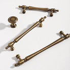 Antique American Brass Cabinet Handle – Bronzed Wardrobe Pull Bar and Drawer Knob Handles