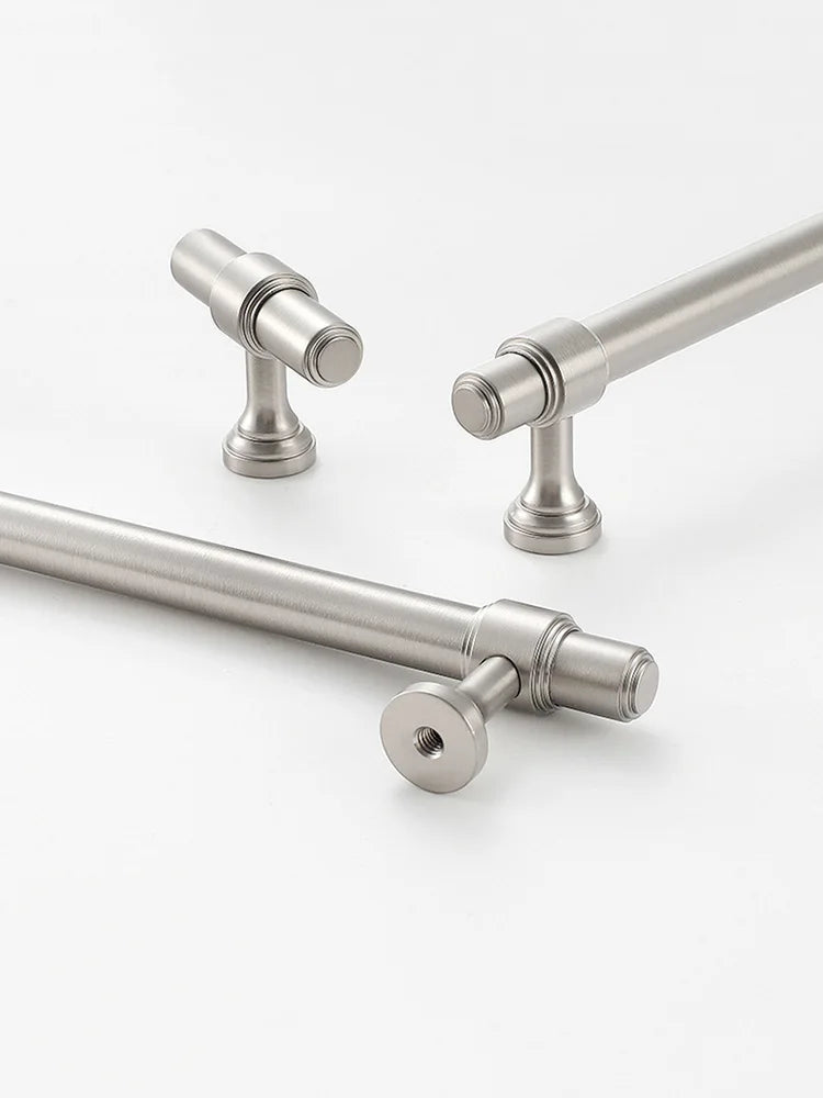 Brushed Nickel Brass Furniture Handles – Matte Silver Cabinet Pulls and Drawer Bars Handle