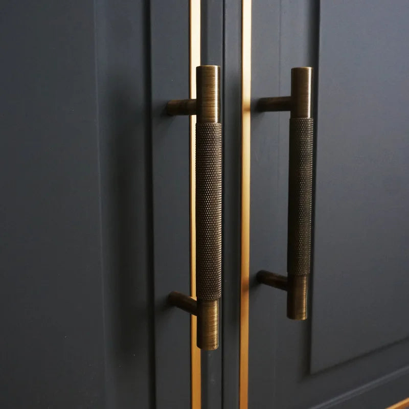 Solid Bronze Cabinet Handles – Antique Brass Wardrobe Bars and Drawer Pulls (20mm-500mm) Handles