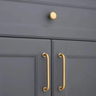 Solid Brass Cabinet Handles - Modern Golden Drawer Pulls for Dresser Wardrobe and Kitchen Cupboards