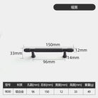 Black and Gold Knurled Cabinet Handles – Modern Cupboard Drawer Pulls for Kitchen and Wardrobe Black 96mm Handles