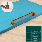 Light Luxury Bronze Cabinet Handles - Modern Drawer Pulls for Wardrobe and Kitchen Furniture Coffee bronze 192mm Handles