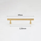 Gold and Black Brass T-Bar Handles – Straight Line Cabinet Pulls and Wardrobe Knobs TB9013-G180 Handles