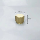 Knurled Gold Brass Cabinet Knobs – Drawer Knobs and Wardrobe Handles for Kitchen and Furniture 30x25mm Knob