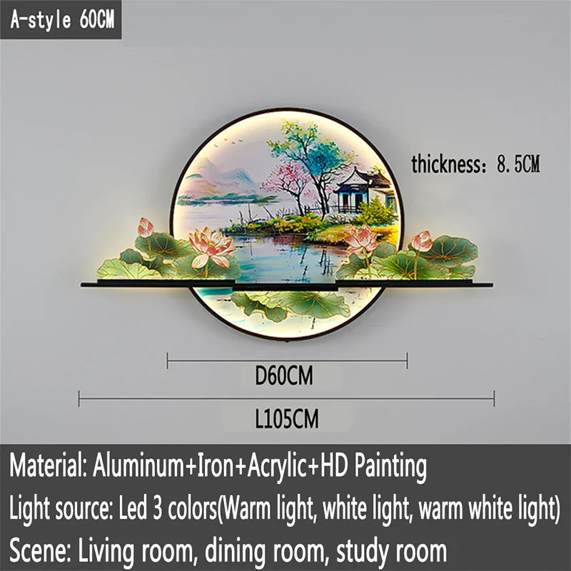 Dlight Decor Artistic Landscape Wall Glow Lamp A L105CM / M / CHINA|3 colors Wall Art