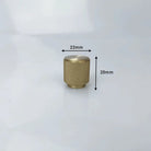 Knurled Gold Brass Cabinet Knobs – Drawer Knobs and Wardrobe Handles for Kitchen and Furniture 22x25mm Knob